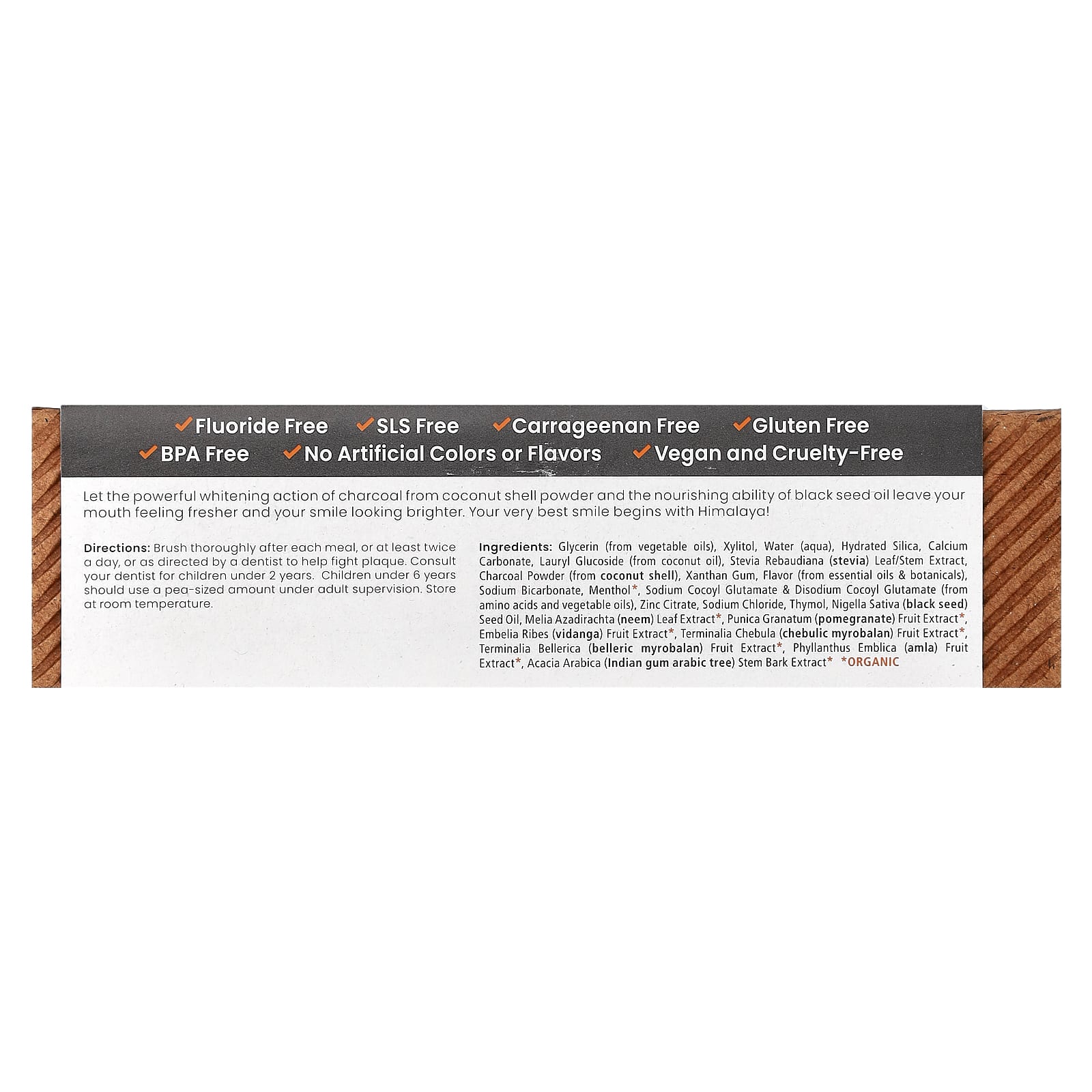 Масло черного тмина Himalaya Whitening Antiplaque Toothpaste Charcoal, вкус Mint, 113 г — фото 2