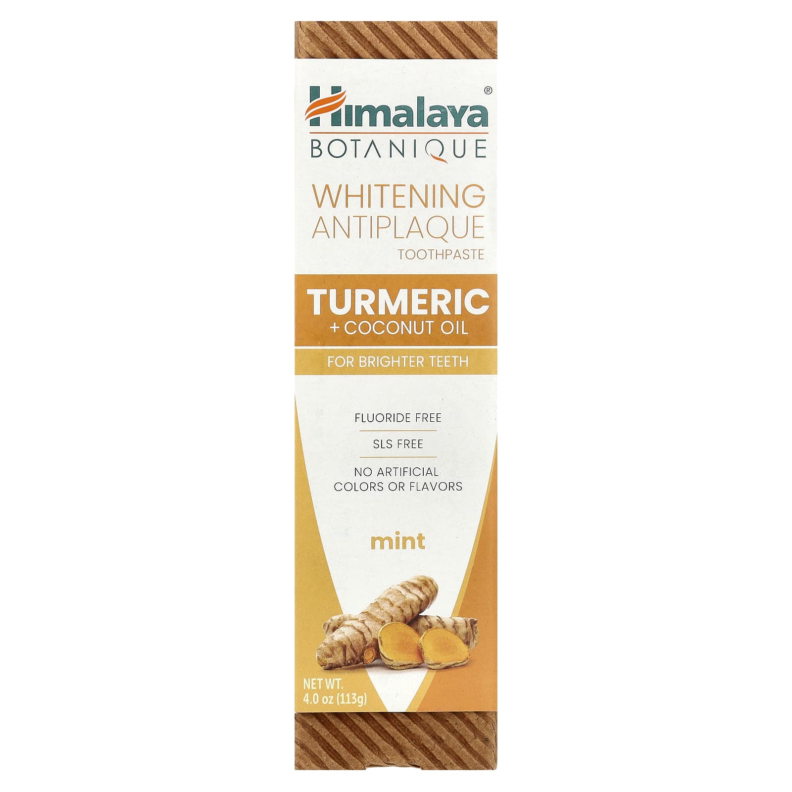 Кокосовое масло Himalaya Whitening Antiplaque Toothpaste Turmeric Mint, вкус Turmeric Coconut Oil, Mint, 113 г