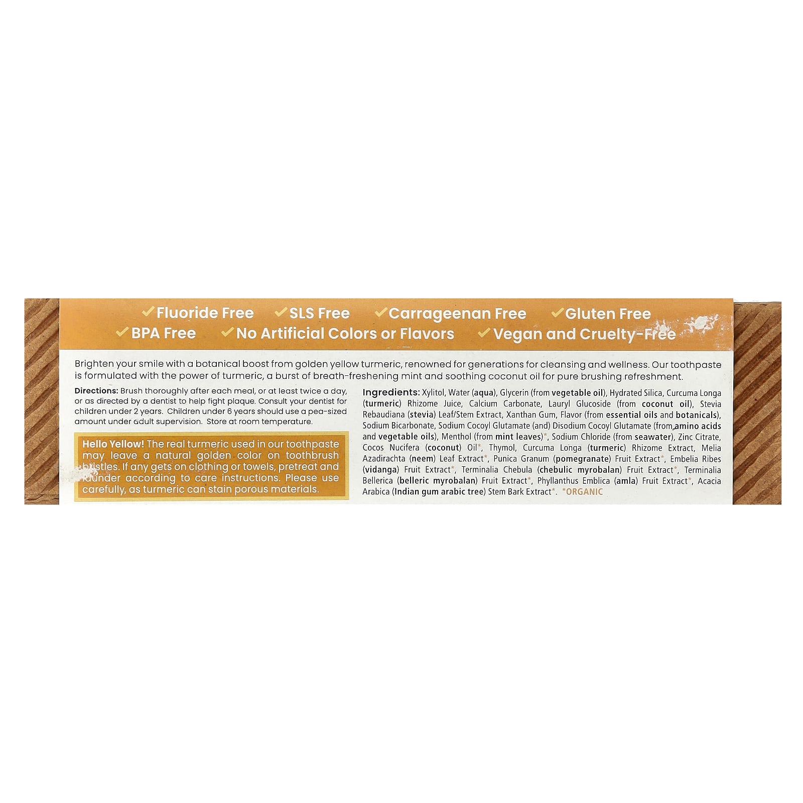 Кокосовое масло Himalaya Whitening Antiplaque Toothpaste Turmeric Mint, вкус Turmeric Coconut Oil, Mint, 113 г — фото 2