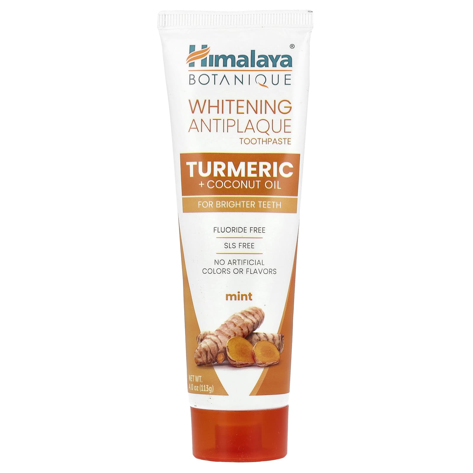 Кокосовое масло Himalaya Whitening Antiplaque Toothpaste Turmeric Mint, вкус Turmeric Coconut Oil, Mint, 113 г — фото 3
