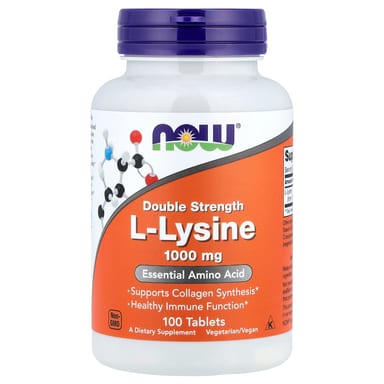L-лизин NOW Foods L-Lysine, 1000 мг, 100 таблеток