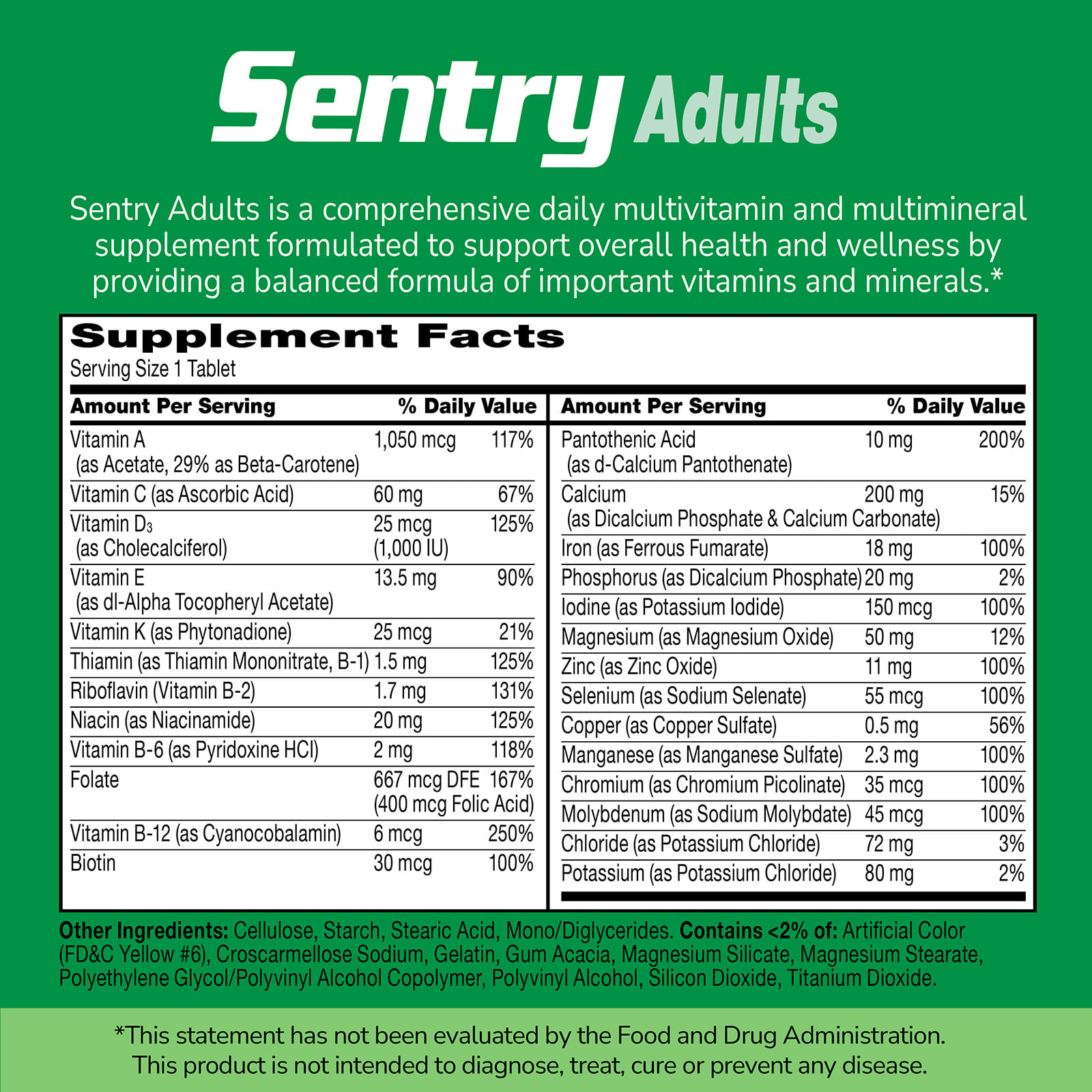 Мультивитамины 21st Century Sentry Adults & Multimineral Supplement, 300 таблеток — фото 8