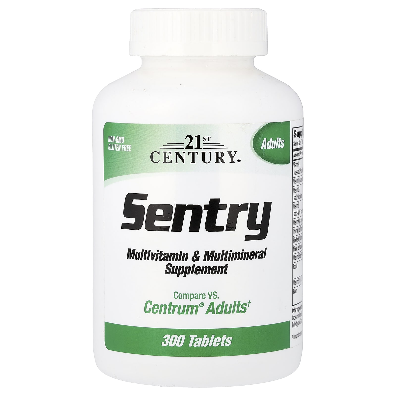 Мультивитамины 21st Century Sentry Adults & Multimineral Supplement, 300 таблеток — фото 1