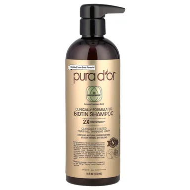 Фото товара: Шампунь Pura D'or Clinically Formulated Biotin All Hair Types, 473 мл