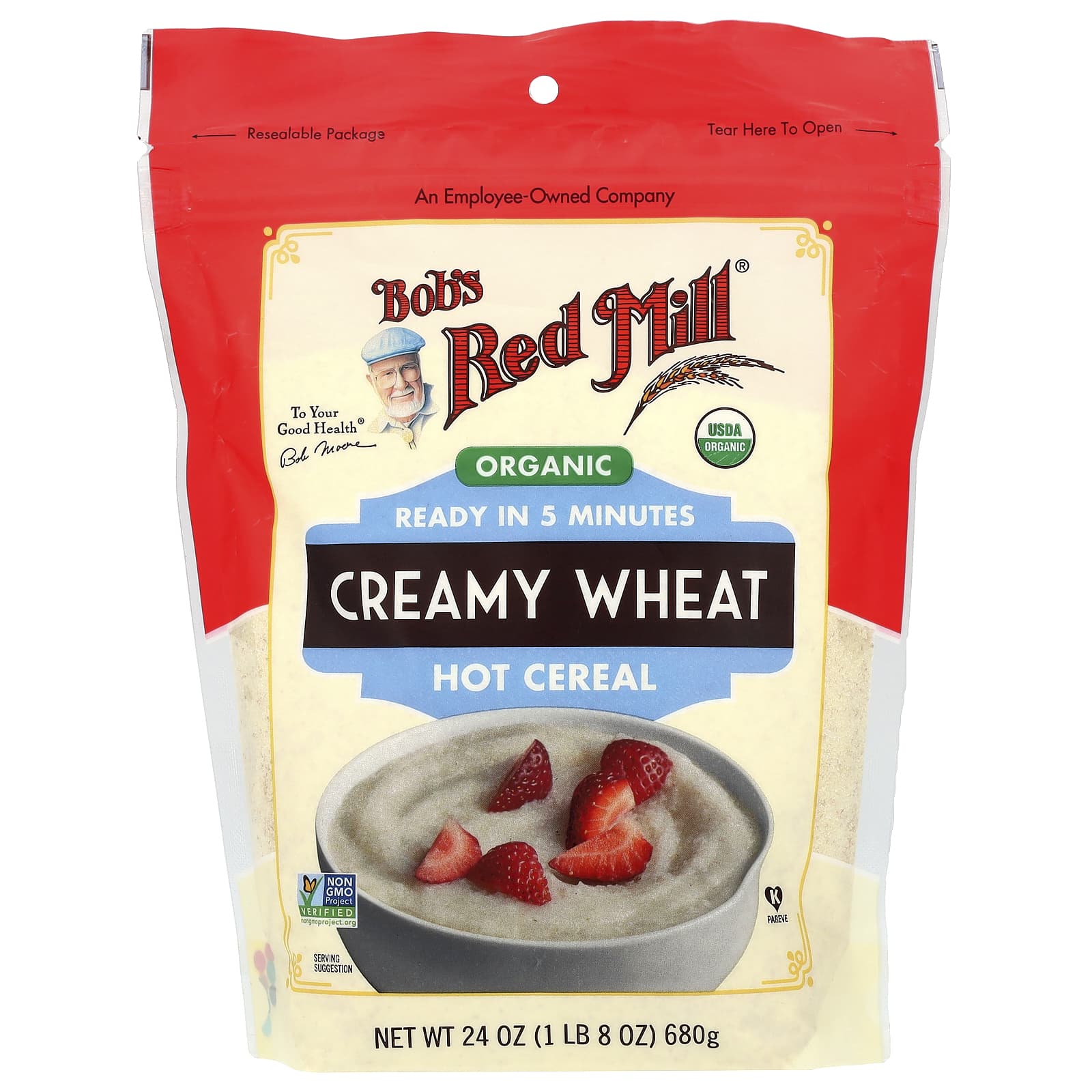 Хлопья Bob's Red Mill Organic Creamy Wheat Hot, 680 г