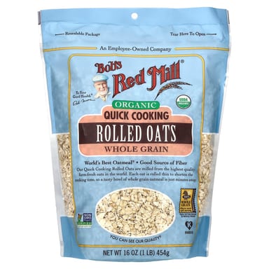 Овсяные хлопья Bob's Red Mill Organic Quick Cooking Whole Grain, 454 г