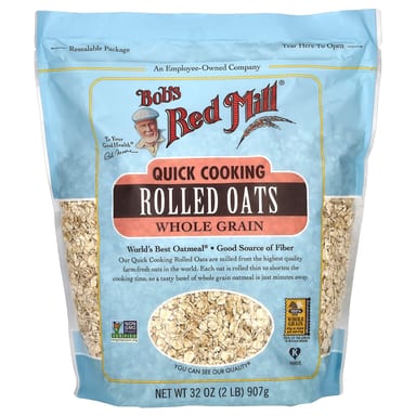 Овсяные хлопья Bob's Red Mill Quick Cooking Whole Grain, 907 г