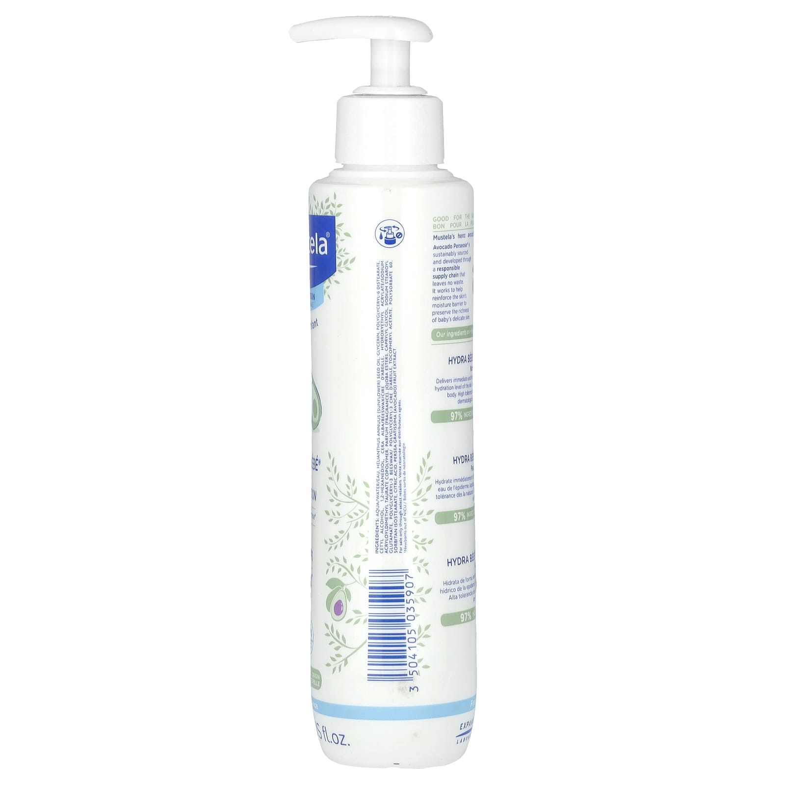 Детский лосьон для тела Mustela Baby Hydra Bebe with Avocado, 300 мл — фото 2