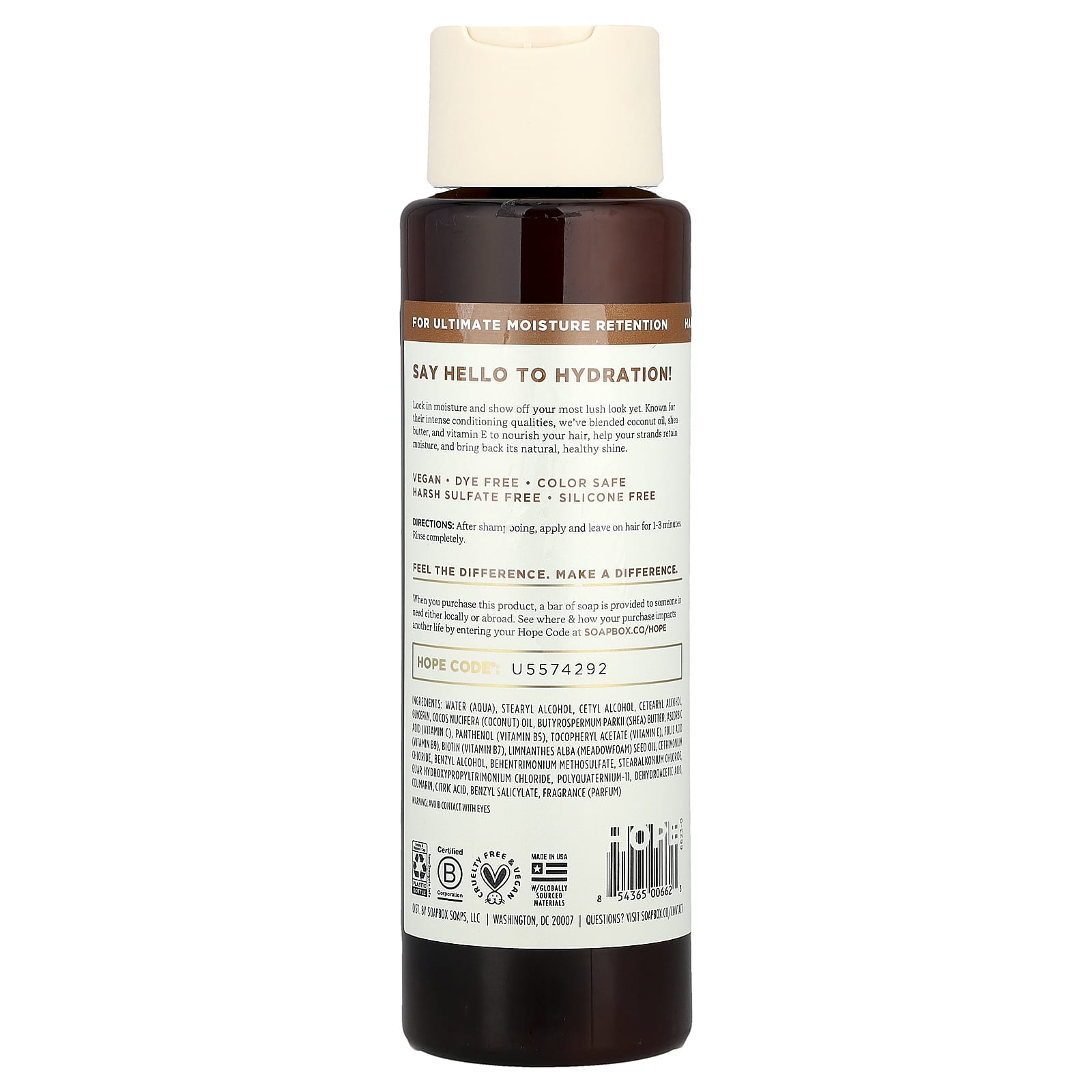 Кондиционер Soapbox Deep Moisture, вкус Coconut & Shea, 473 мл — фото 2