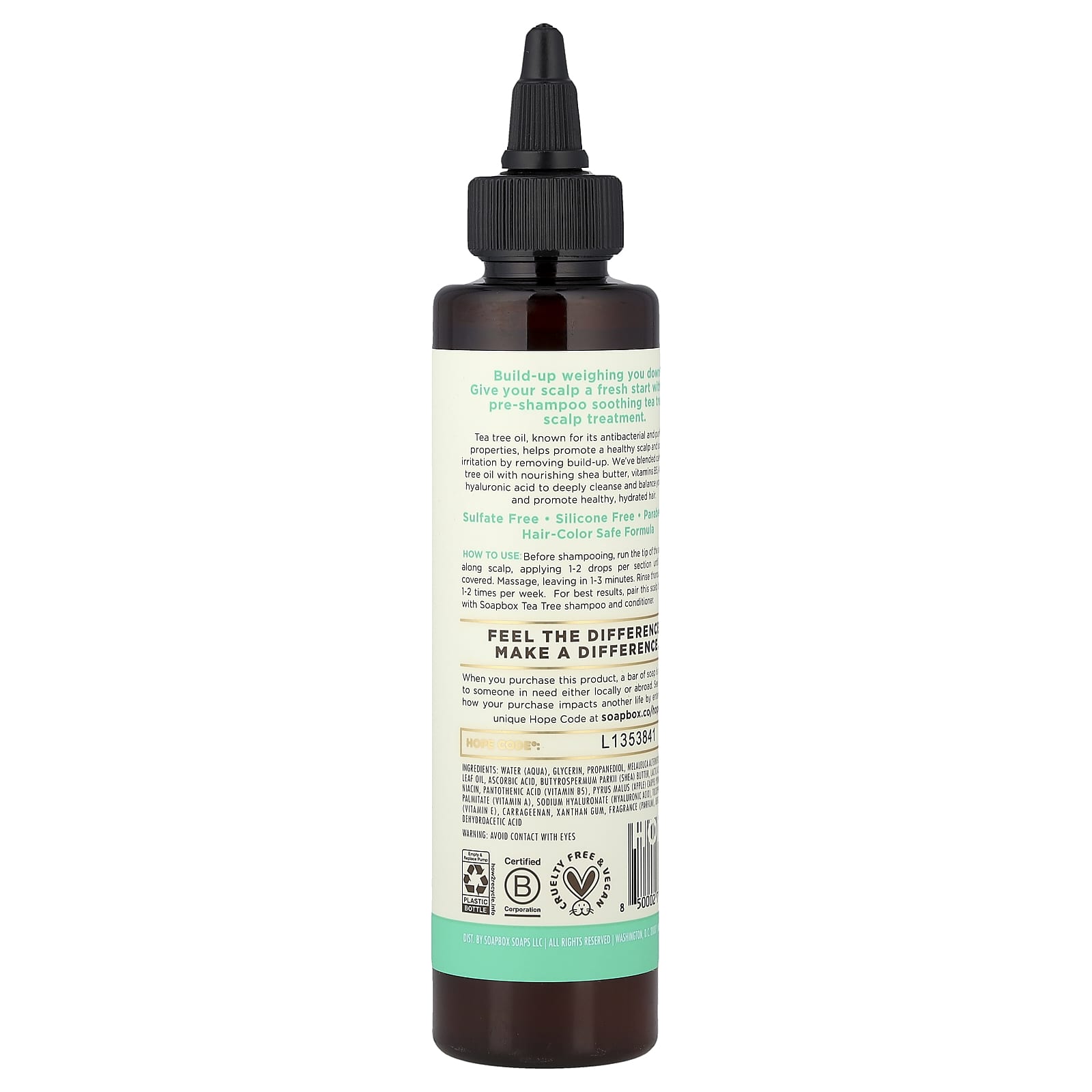 Средство для кожи головы Soapbox Soothing Tea Tree, 147 мл — фото 3