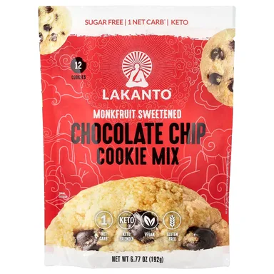 Фото товара: Шоколад Lakanto, Chocolate Chip Cookie Mix, 192 г