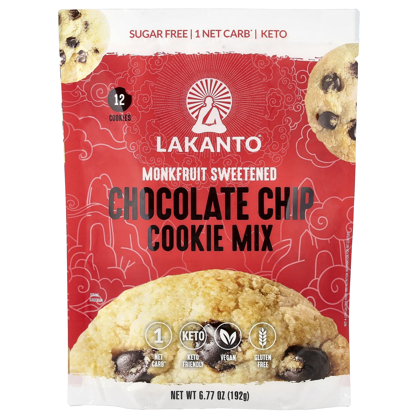 Шоколад Lakanto, вкус Chocolate Chip Cookie Mix, 192 г