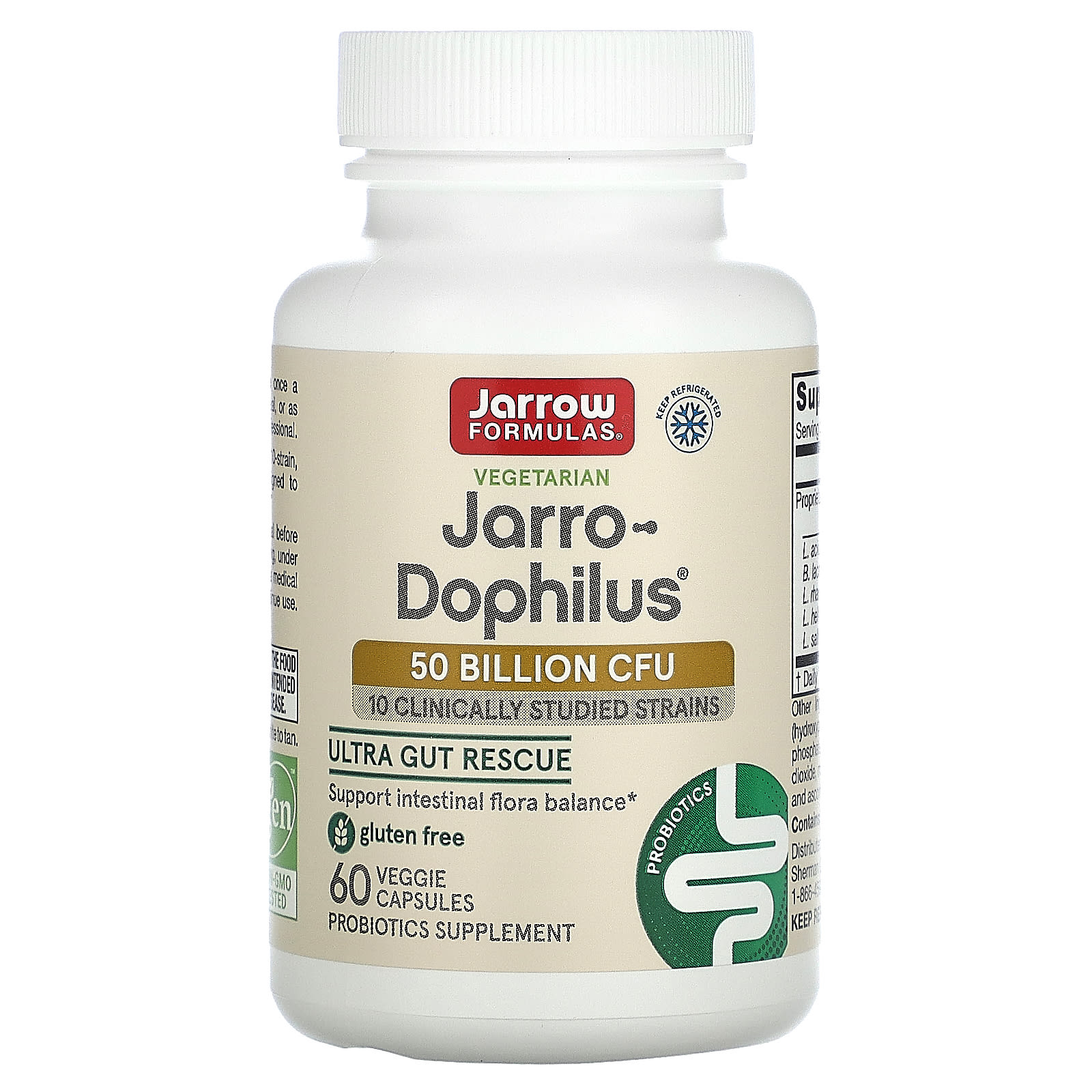 Пробиотик Jarrow Formulas Jarro-®, 50 млрд КОЕ, 60 растительных капсул