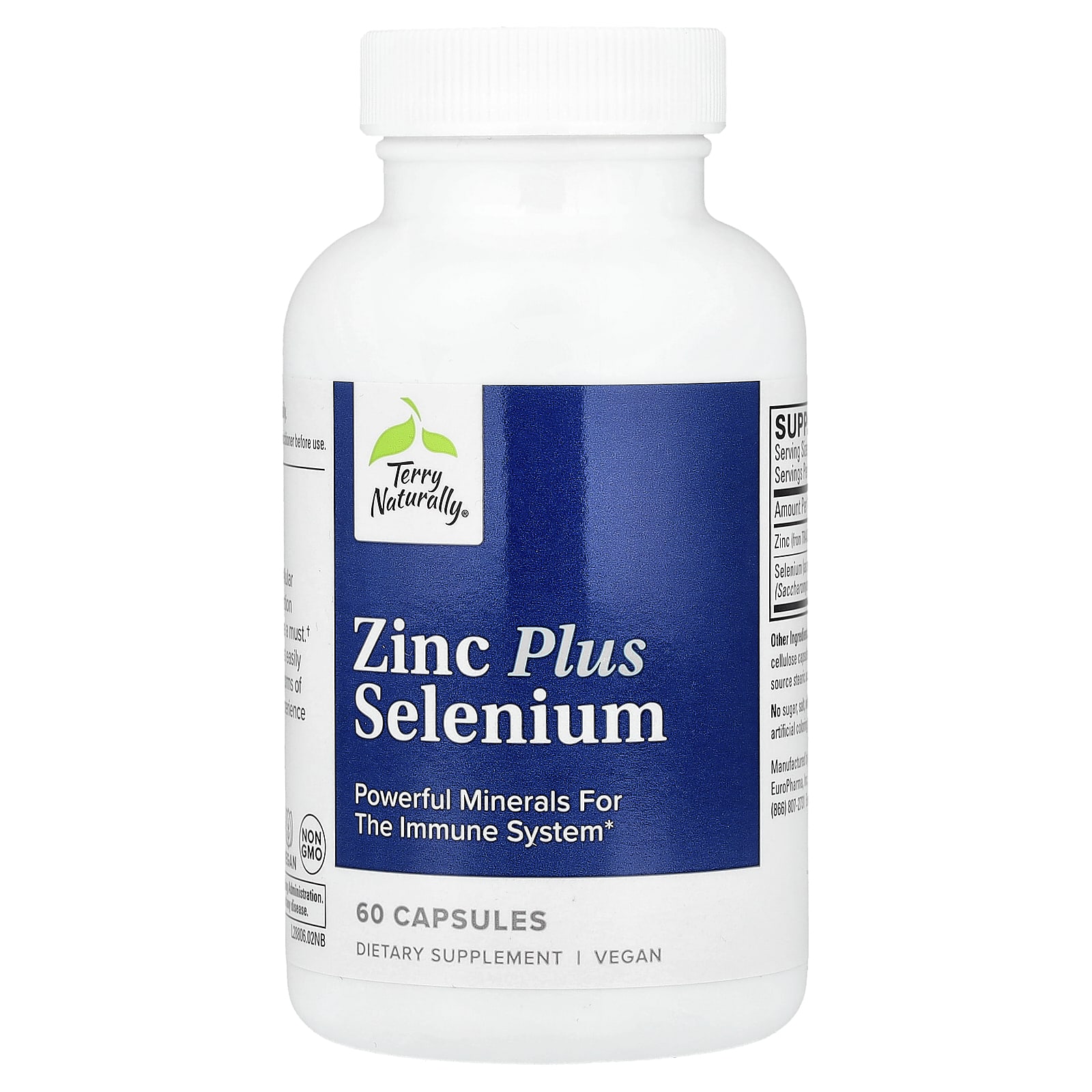 Селен Terry Naturally Zinc Plus, 60 капсул