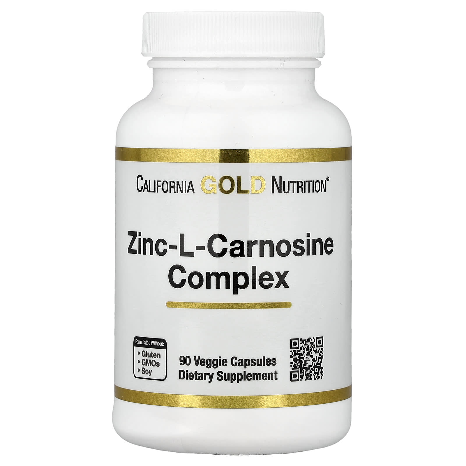 Комплекс California Gold Nutrition Zinc-L-Carnosine, 90 растительных капсул — фото 3
