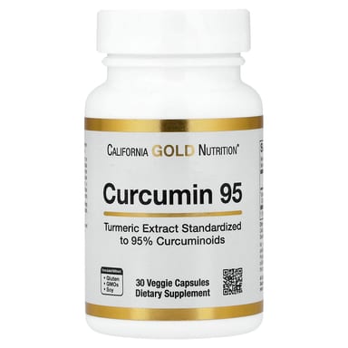 Куркумин California Gold Nutrition 95, 500 мг, 30 растительных капсул