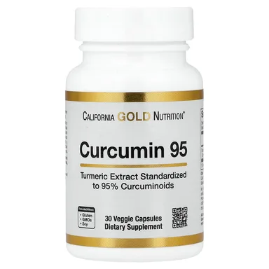 Фото товара: Куркумин California Gold Nutrition 95, 500 мг, 30 растительных капсул