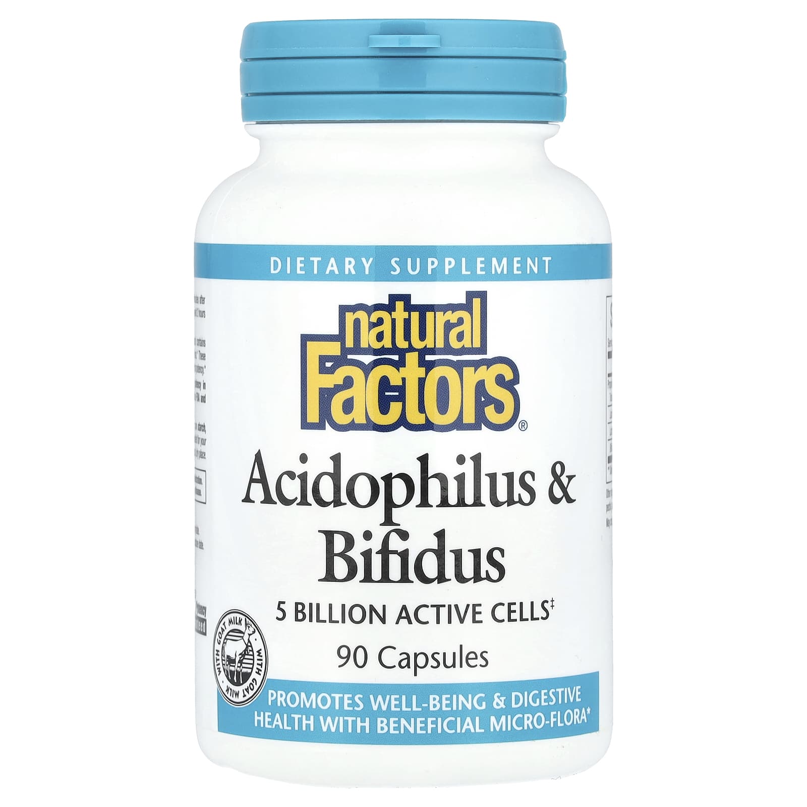 Пробиотик ацидофилус Natural Factors & Bifidus, 90 капсул