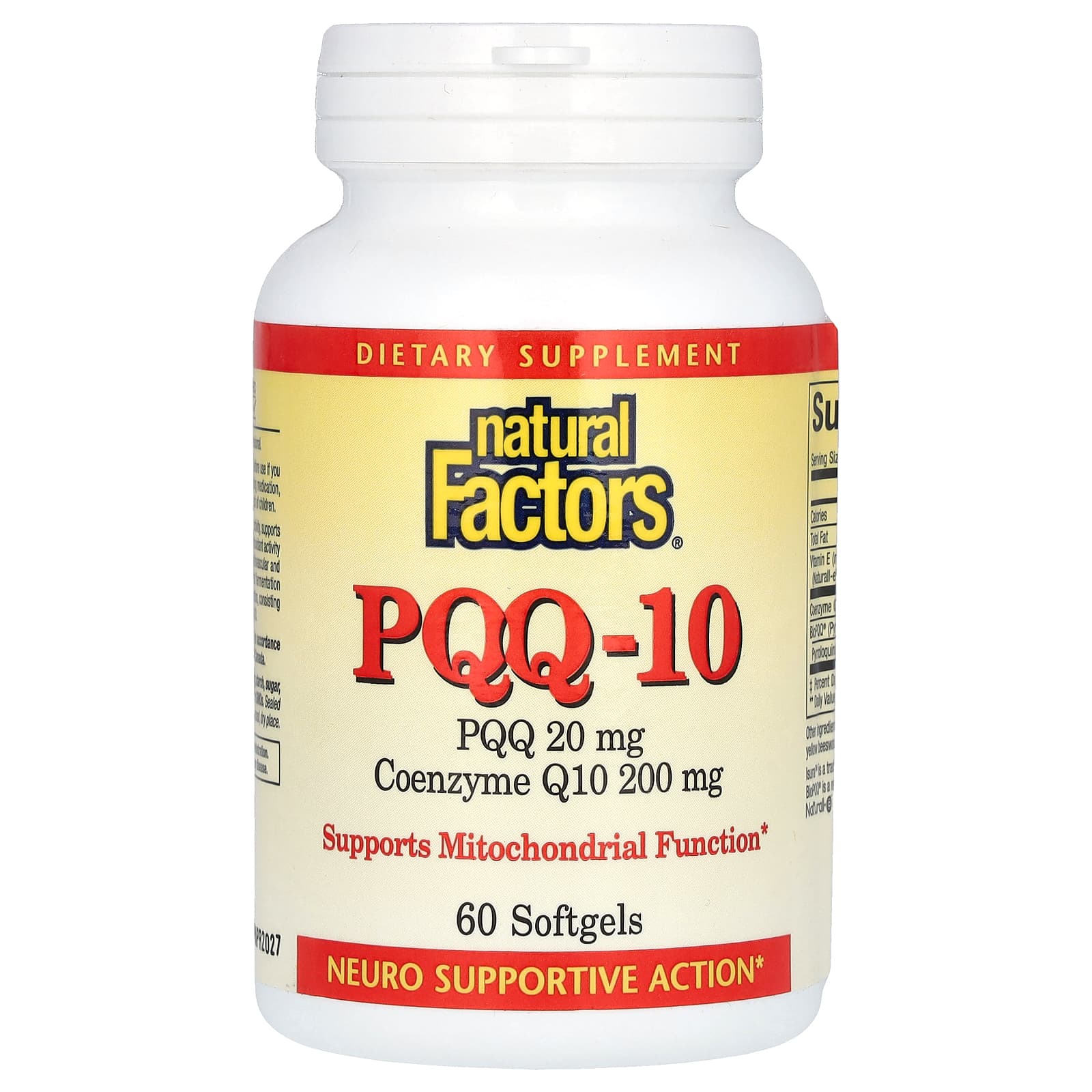 PQQ (пирролохинолинхинон) Natural Factors -10, 60 мягких капсул