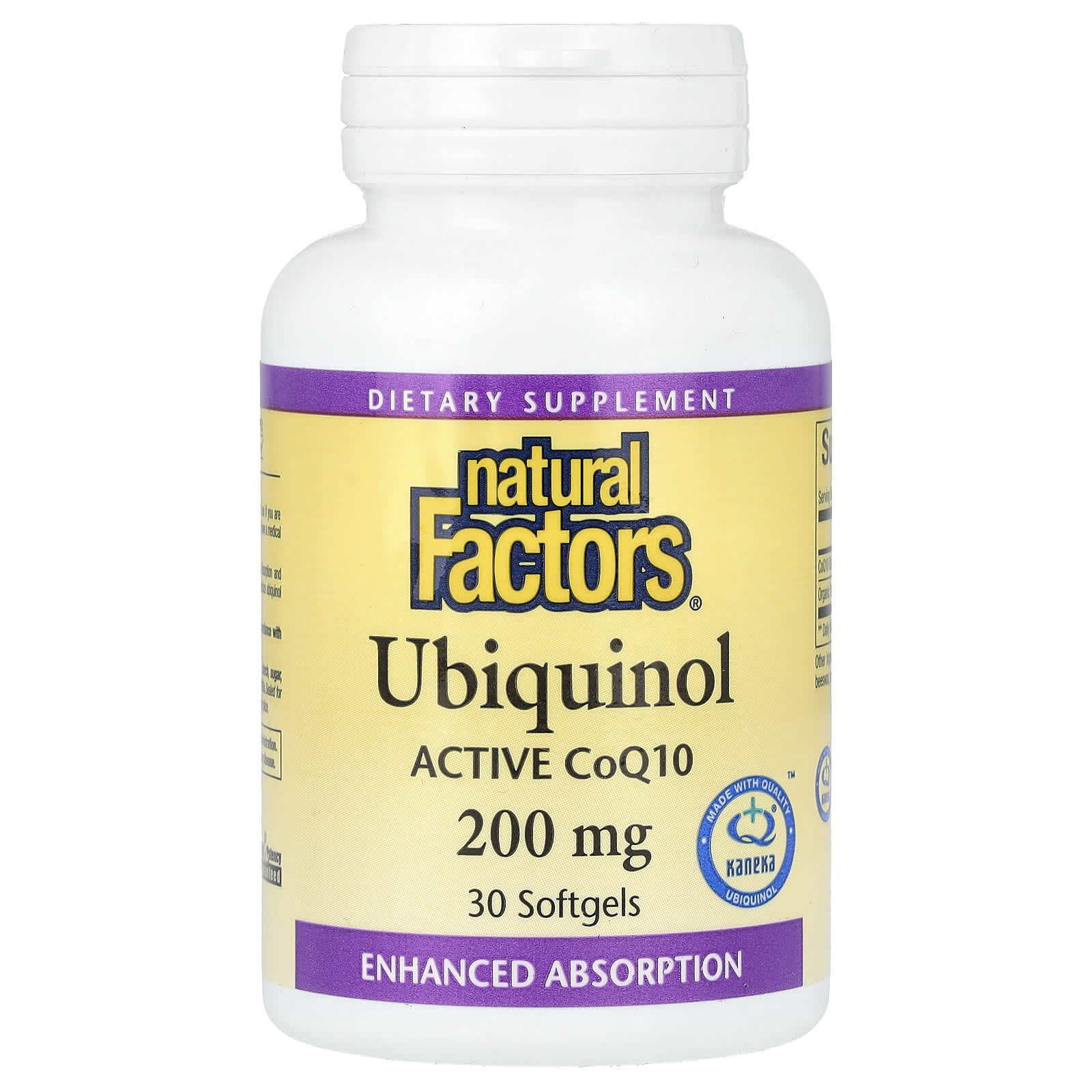 Убихинол Natural Factors, 200 мг, 30 мягких капсул