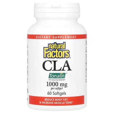 CLA Natural Factors, 1000 мг, 60 мягких капсул