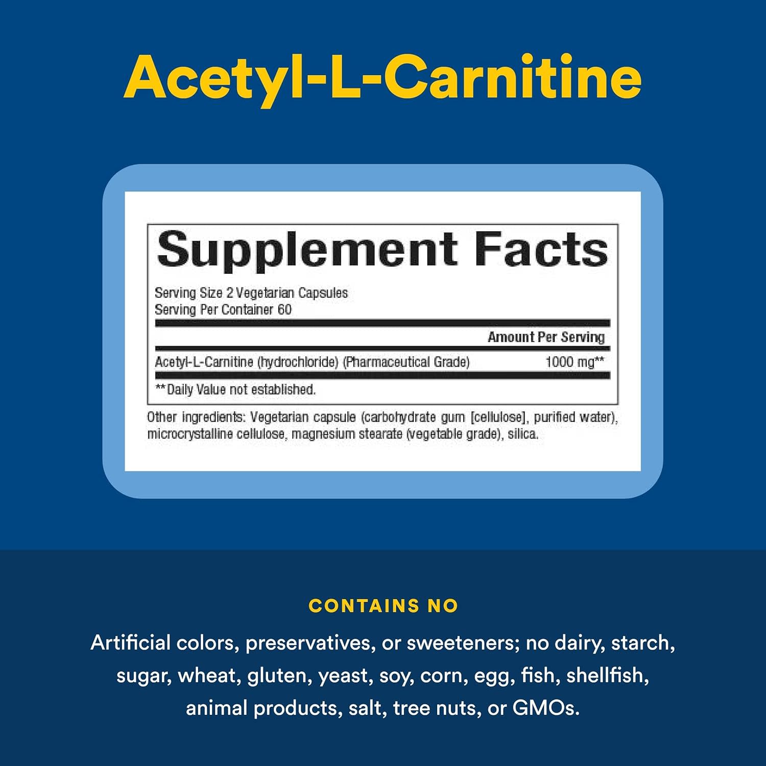 Ацетил-L-карнитин Natural Factors Acetyl-L-Carnitine, 500 мг, 120 растительных капсул — фото 3