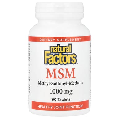 МСМ Natural Factors, 1000 мг, 90 таблеток