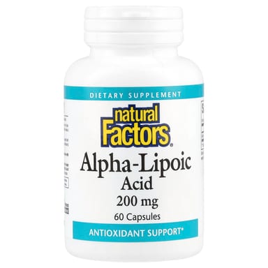 Альфа-липоевая кислота Natural Factors Alpha-Lipoic Acid, 200 мг, 60 капсул