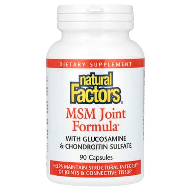 Хондроитин сульфат Natural Factors MSM Joint Formula with Glucosamine &, 90 капсул