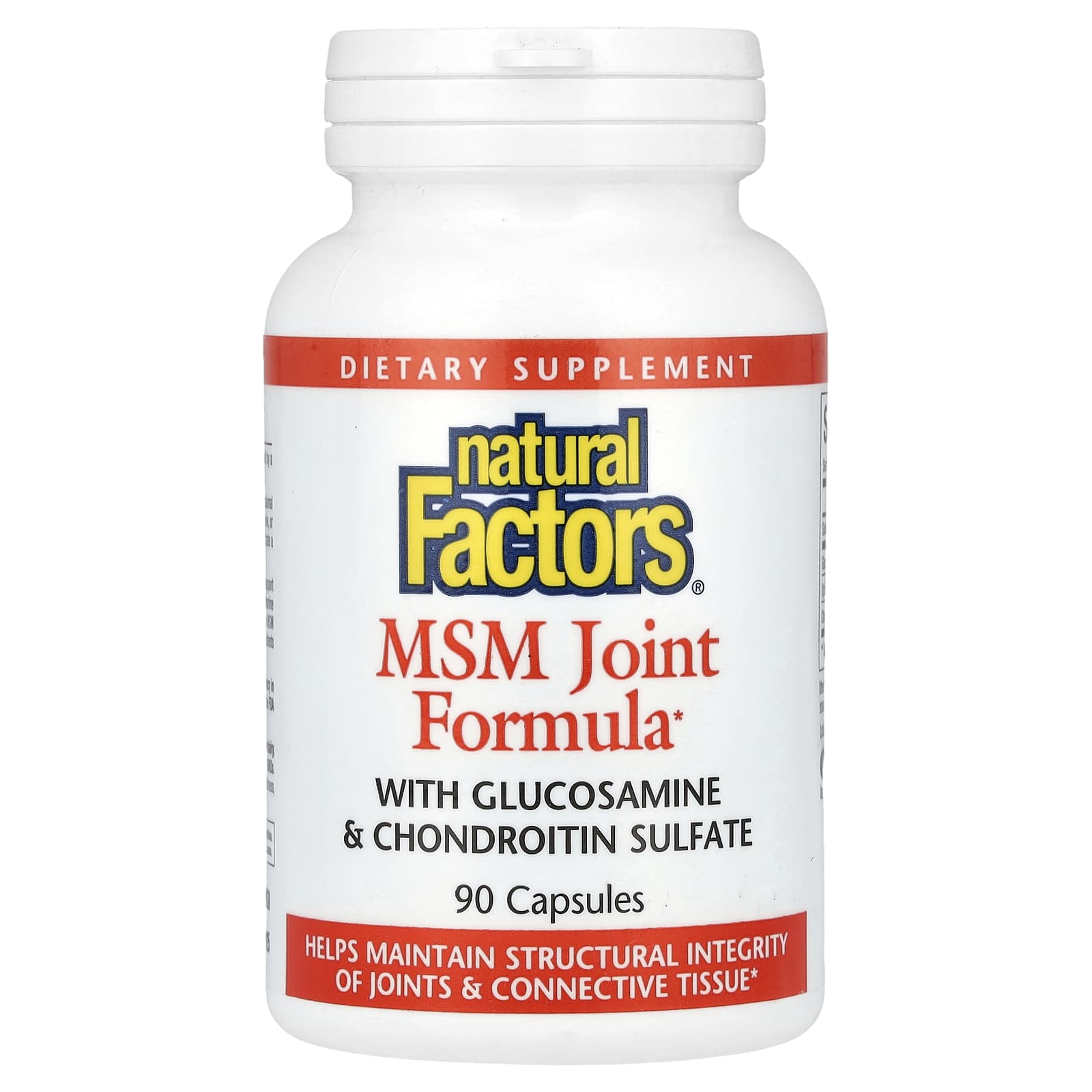 Хондроитин сульфат Natural Factors MSM Joint Formula with Glucosamine &, 90 капсул