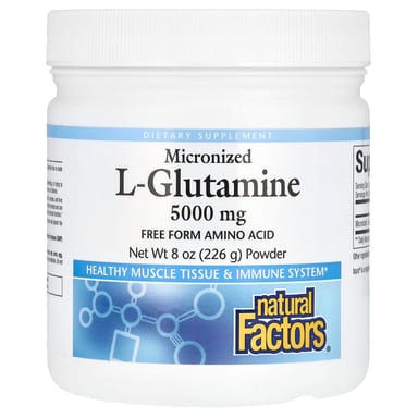 L-глютамин Natural Factors Micronized L-Glutamine, 226 г, порошок