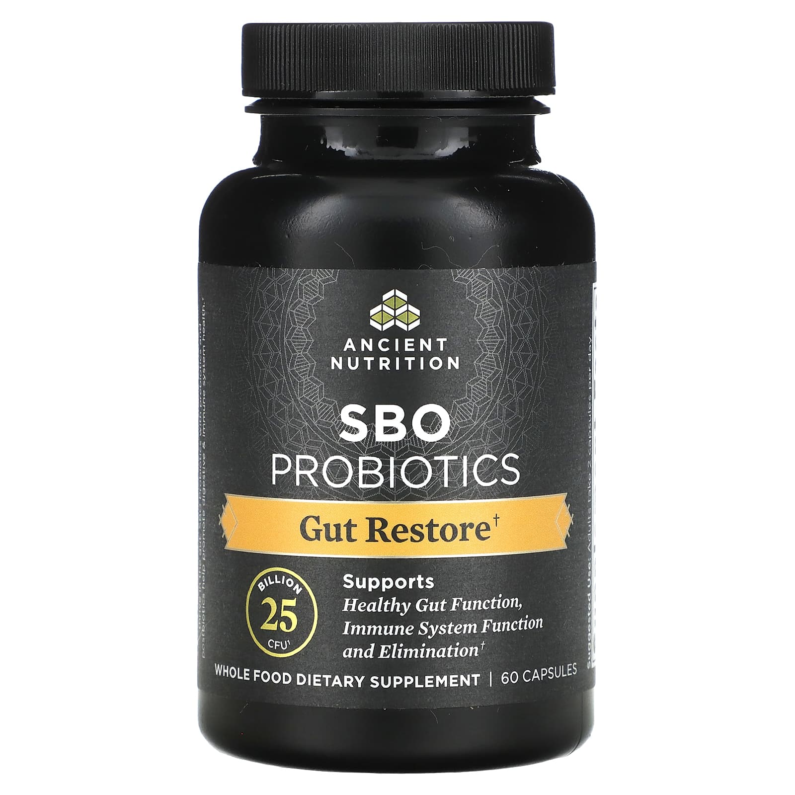 Пробиотик Ancient Nutrition SBO, 25 млрд КОЕ, 60 капсул