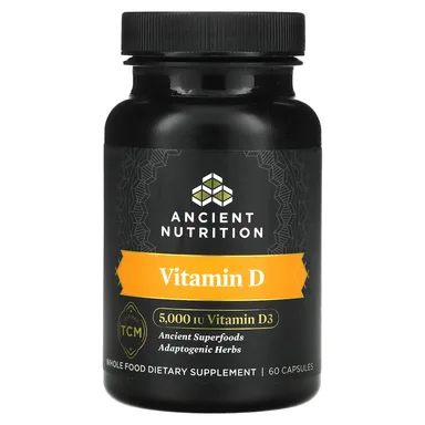 Фото товара: Витамин D Ancient Nutrition, 125 мкг (5000 МЕ), 60 капсул
