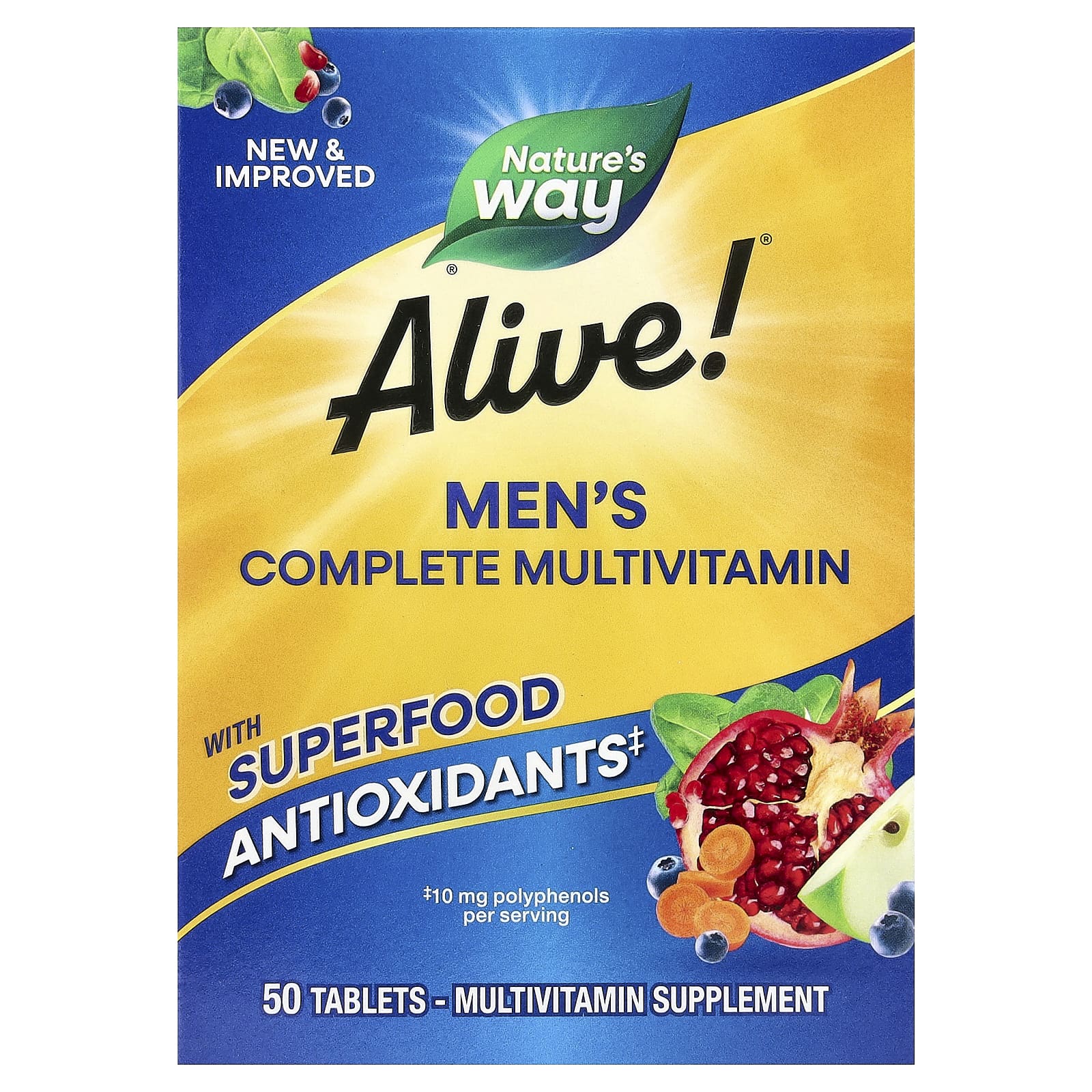 Мультивитамины Nature's Way Alive!® Men's Complete, 50 таблеток — фото 2
