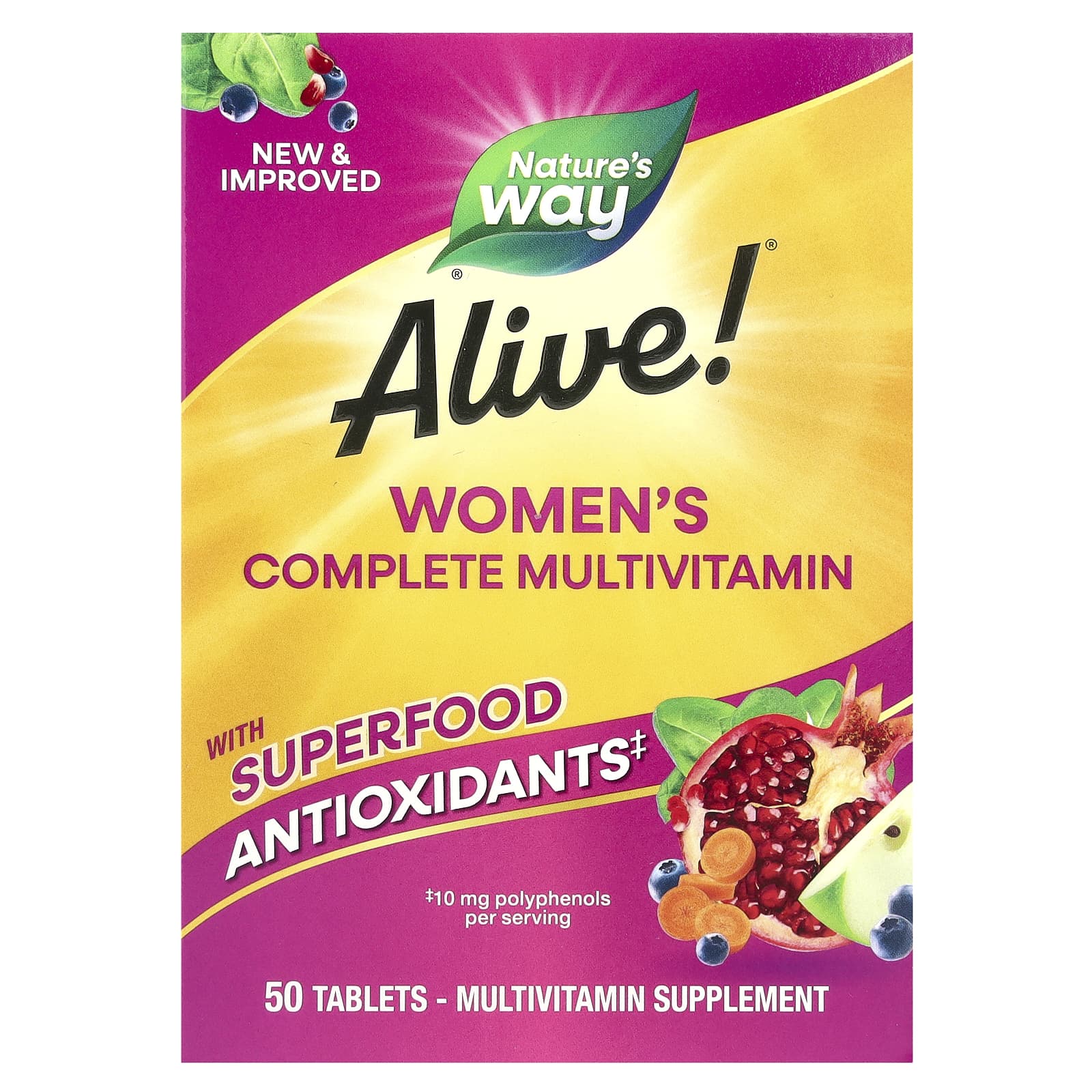Мультивитамины Nature's Way Alive!® Women's Complete, 50 таблеток — фото 2