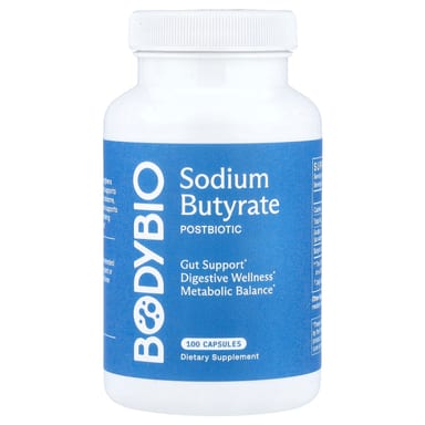 Натриевая соль бутировой кислоты BodyBio, 100 капсул