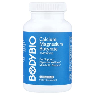 Магний BodyBio Calcium Butyrate, 100 капсул