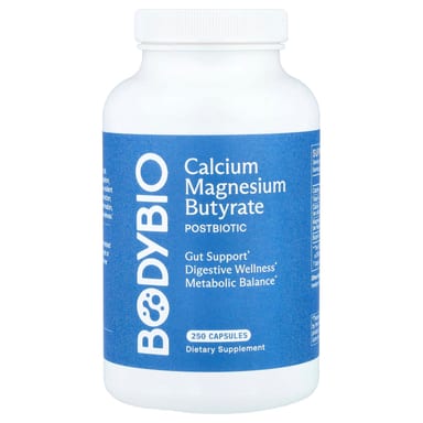 Магний BodyBio Calcium Butyrate, 250 капсул