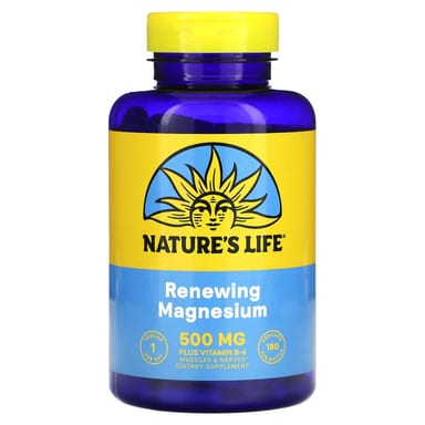 Магний Nature's Life Renewing, 180 растительных капсул