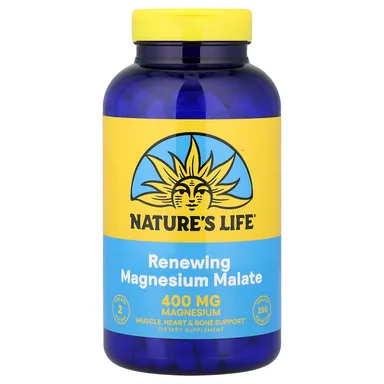 Фото товара: Магний малат Nature's Life Renewing, 200 мг, 250 таблеток
