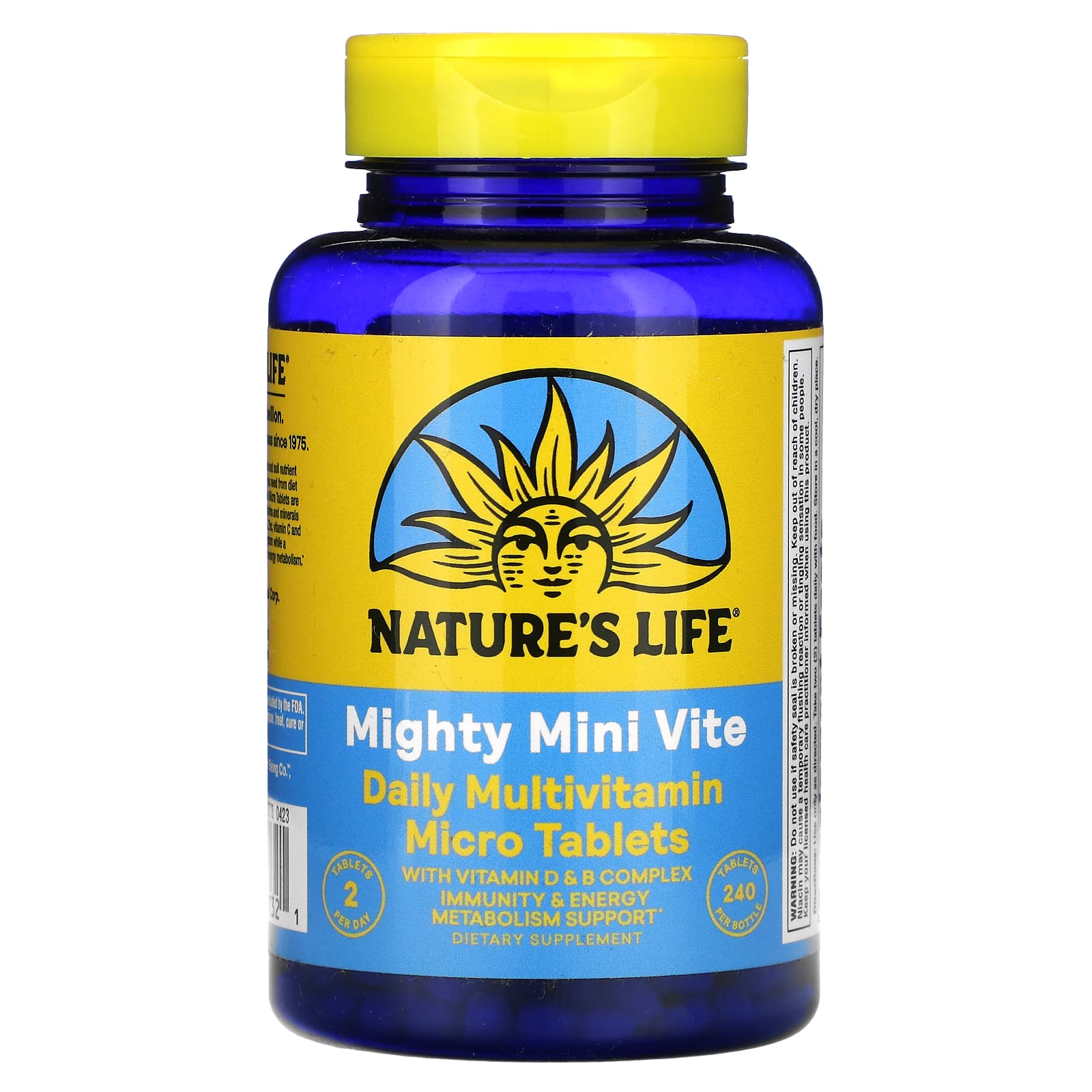 Мультивитамины Nature's Life Mighty Mini Vite Daily 240 Micro Tablets, таблетки