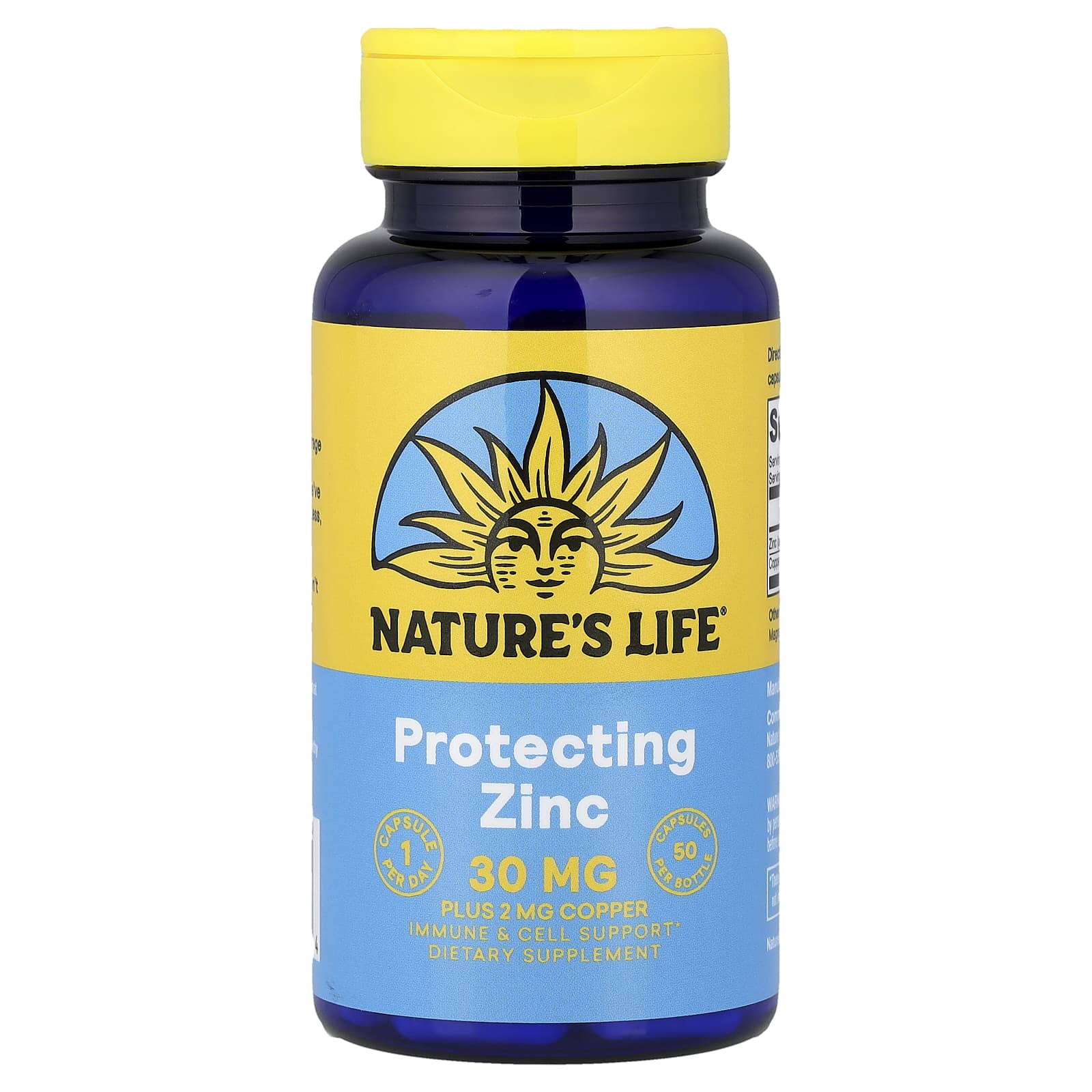 Цинк Nature's Life Protecting, 50 капсул