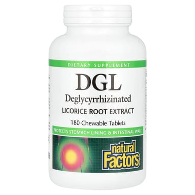 Солодка Natural Factors DGL Deglycyrrhizinated Extract, 180 жевательных таблеток