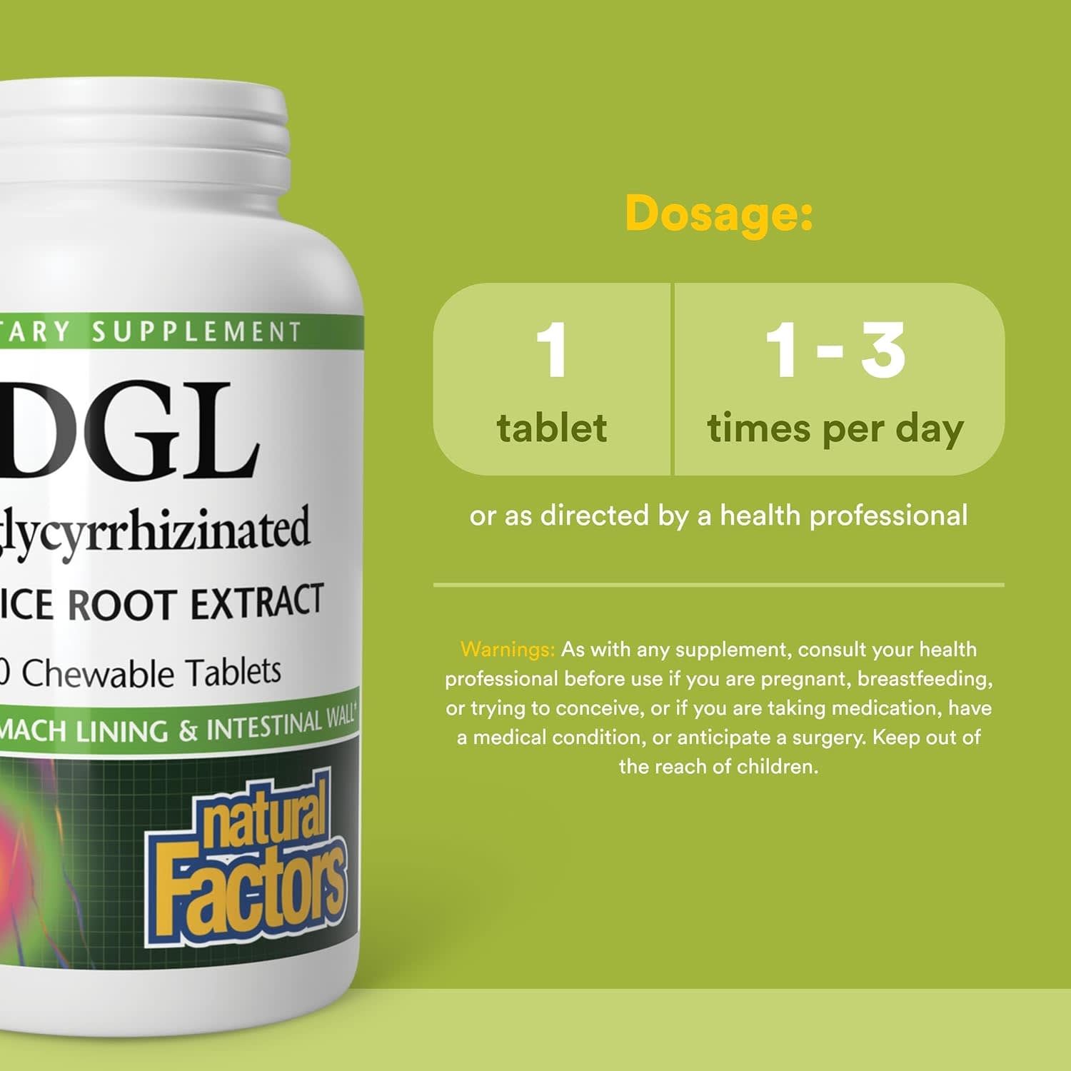 Солодка Natural Factors DGL Deglycyrrhizinated Extract, 180 жевательных таблеток — фото 4