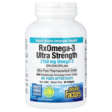 Фото товара: Омега-3 RxOmega Natural Factors RxOmega-3, 1570 мг, 60 мягких капсул