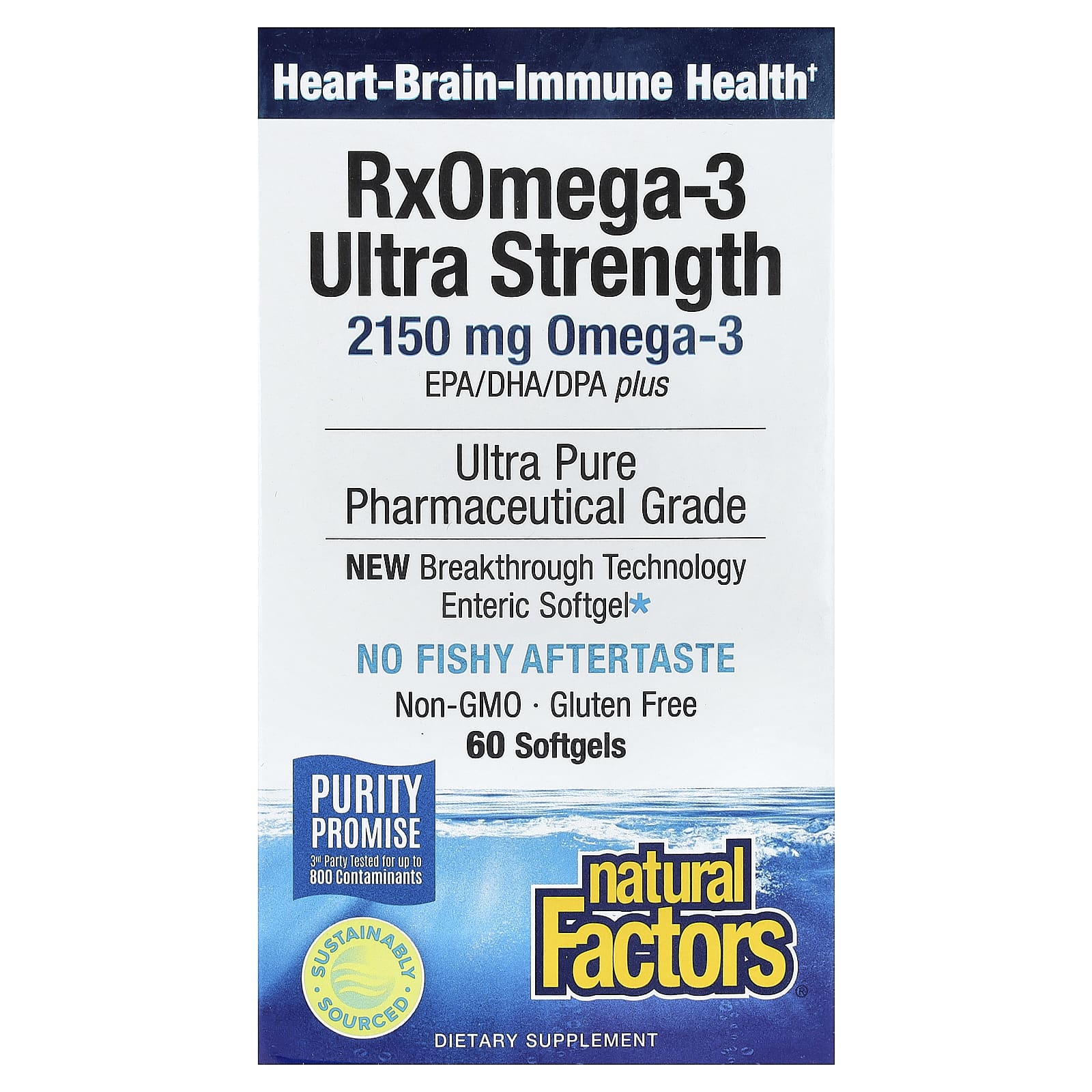 Омега-3 RxOmega Natural Factors RxOmega-3, 1570 мг, 60 мягких капсул — фото 4
