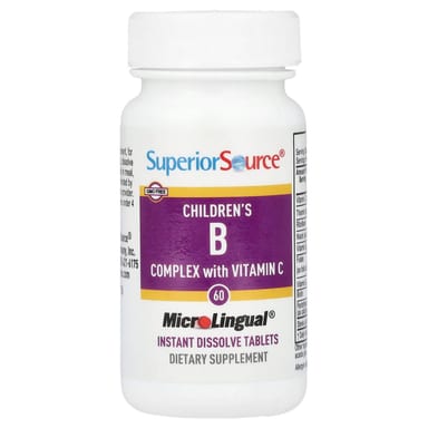 Детский Superior Source B Complex with Vitamin C, 60 быстрорастворимых таблеток MicroLingual