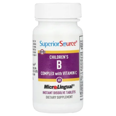 Фото товара: Детский Superior Source B Complex with Vitamin C, 60 быстрорастворимых таблеток MicroLingual