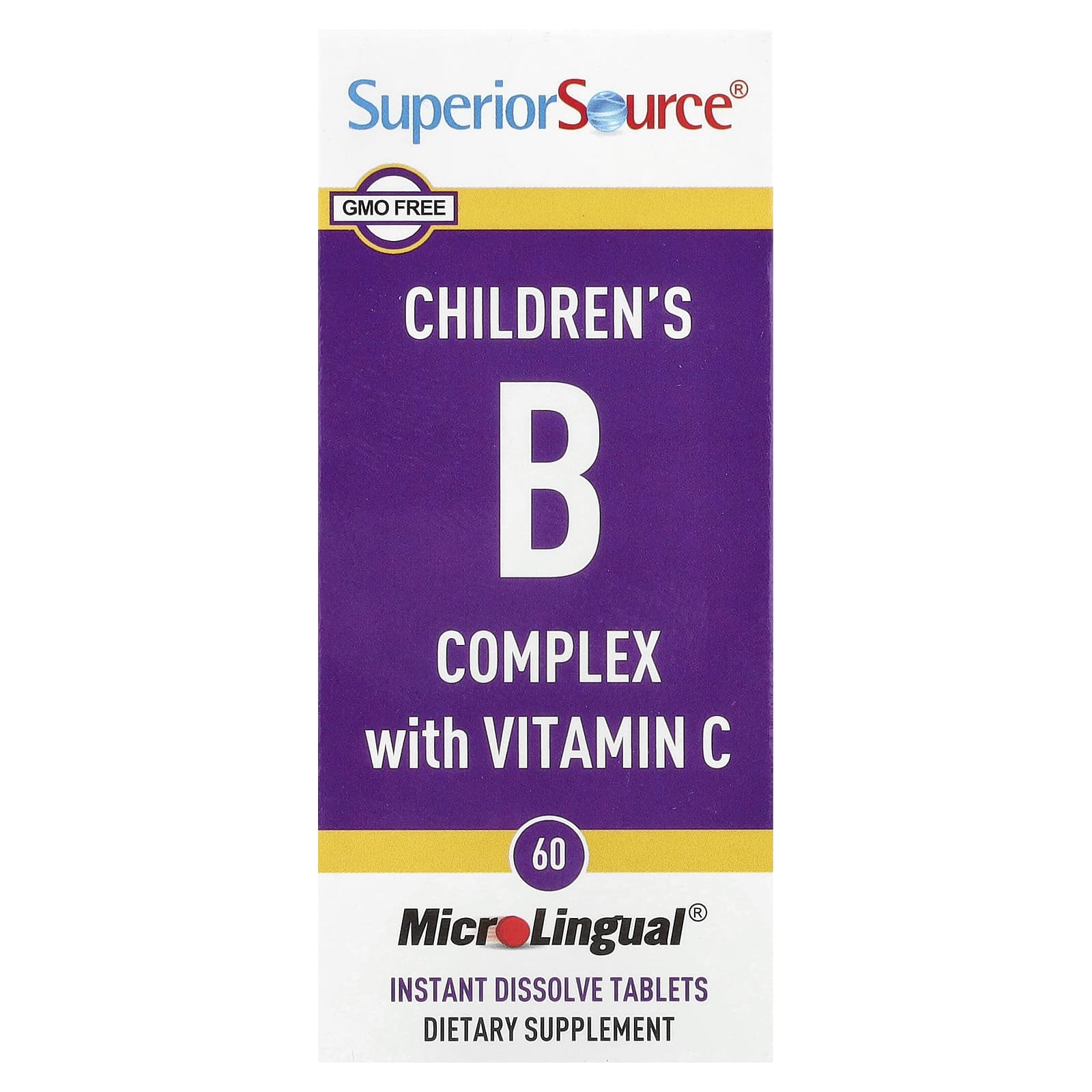 Детский Superior Source B Complex with Vitamin C, 60 быстрорастворимых таблеток MicroLingual — фото 2