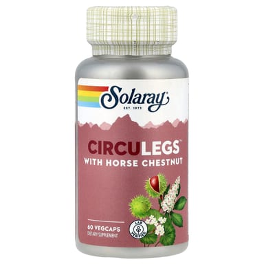 Конский каштан Solaray CircuLegs™, 60 растительных капсул